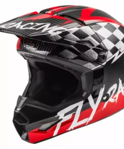 Helmets Fly Racing Kinetic Sketch BMX Race Helmet-Red/Black/Grey