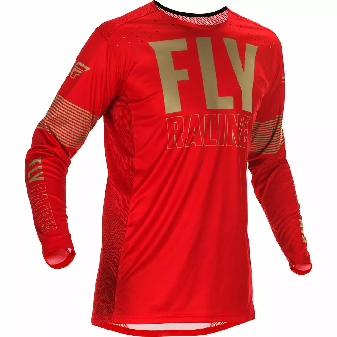 RACE WEAR Fly Racing Lite BMX Race Jersey-Red/Khaki 1 RACE WEAR Fly Racing Lite BMX Race Jersey-Red/Khaki