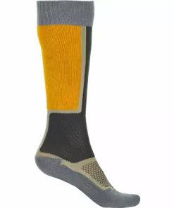 Fly Racing Thin MX Socks-Black/Grey/Mustard SHOES