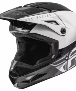 Helmets Fly Racing Kinetic Straight Edge BMX Race Helmet-Black/White