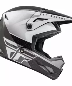 Helmets Fly Racing Kinetic Straight Edge BMX Race Helmet-Black/White