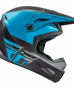Helmets Fly Racing Kinetic Straight Edge BMX Race Helmet-Blue/Grey/Black