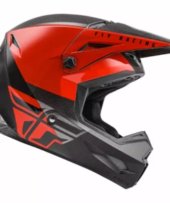 Helmets Fly Racing Kinetic Straight Edge BMX Race Helmet-Red/Black/Grey