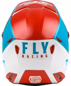 Fly Racing Kinetic Straight Edge BMX Race Helmet-Red/White/Blue