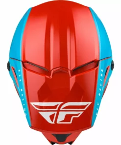 Fly Racing Kinetic Straight Edge BMX Race Helmet-Red/White/Blue