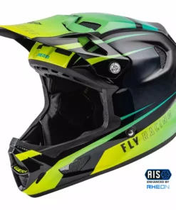 Fly Racing 2022 Werx-R BMX Race Helmet-Hi-Vis/Teal Carbon