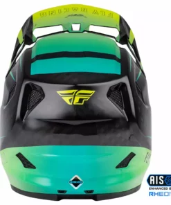Fly Racing 2022 Werx-R BMX Race Helmet-Hi-Vis/Teal Carbon