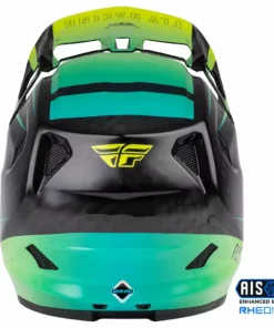 Helmets Fly Racing 2022 Werx-R Carbon BMX Race Helmet-Hi-Vis/Teal Carbon
