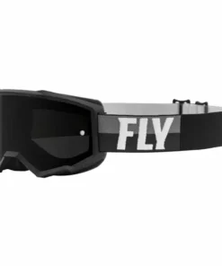 Fly Racing 2022 Zone Goggles-Black/White W/Dark Smoke Lens