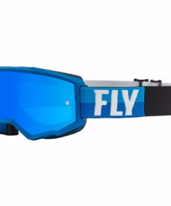 PROTECTIVE GEAR Fly Racing 2022 Zone Goggles-Blue/Black W/Sky Blue Mirror/Smoke Lens