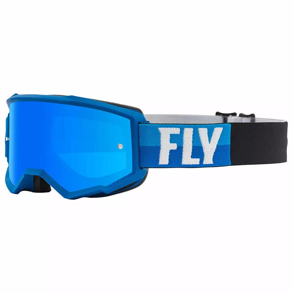 PROTECTIVE GEAR Fly Racing 2022 Zone Goggles-Blue/Black W/Sky Blue Mirror/Smoke Lens 1 PROTECTIVE GEAR Fly Racing 2022 Zone Goggles-Blue/Black W/Sky Blue Mirror/Smoke Lens