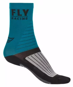 Fly Racing 2022 Factory Rider Socks-Blue/Black/Grey