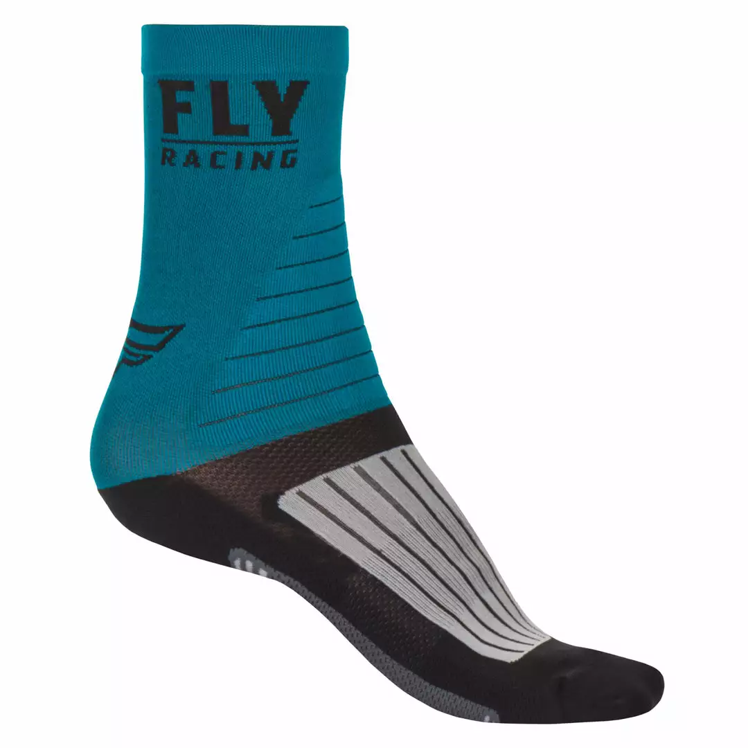 Fly Racing 2022 Factory Rider Socks-Blue/Black/Grey 1 Fly Racing 2022 Factory Rider Socks-Blue/Black/Grey