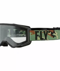 Fly Racing 2022 Focus Goggles-Green Camo/Black W/Clear Lens PROTECTIVE GEAR
