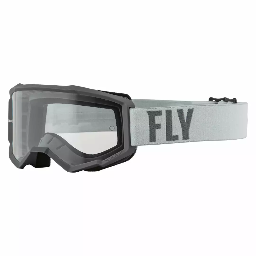 Fly Racing 2022 Focus Goggles-Grey/Dark Grey W/Clear Lens PROTECTIVE GEAR 1 Fly Racing 2022 Focus Goggles-Grey/Dark Grey W/Clear Lens PROTECTIVE GEAR