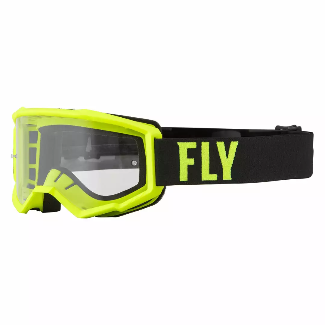Fly Racing 2022 Focus Goggles-Hi-Vis/Black W/Clear Lens 1 Fly Racing 2022 Focus Goggles-Hi-Vis/Black W/Clear Lens