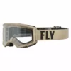 Fly Racing 2022 Focus Goggles-Khaki/Brown W/Clear Lens PROTECTIVE GEAR