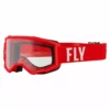 PROTECTIVE GEAR Fly Racing 2022 Focus Goggles-Red/White W/Clear Lens