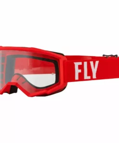 PROTECTIVE GEAR Fly Racing 2022 Focus Goggles-Red/White W/Clear Lens