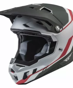 Helmets Fly Racing 2022 Formula CC Driver BMX Race Helmet-Matte Silver/Red/White