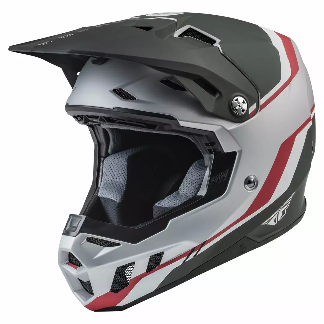 Helmets Fly Racing 2022 Formula CC Driver BMX Race Helmet-Matte Silver/Red/White 1 Helmets Fly Racing 2022 Formula CC Driver BMX Race Helmet-Matte Silver/Red/White