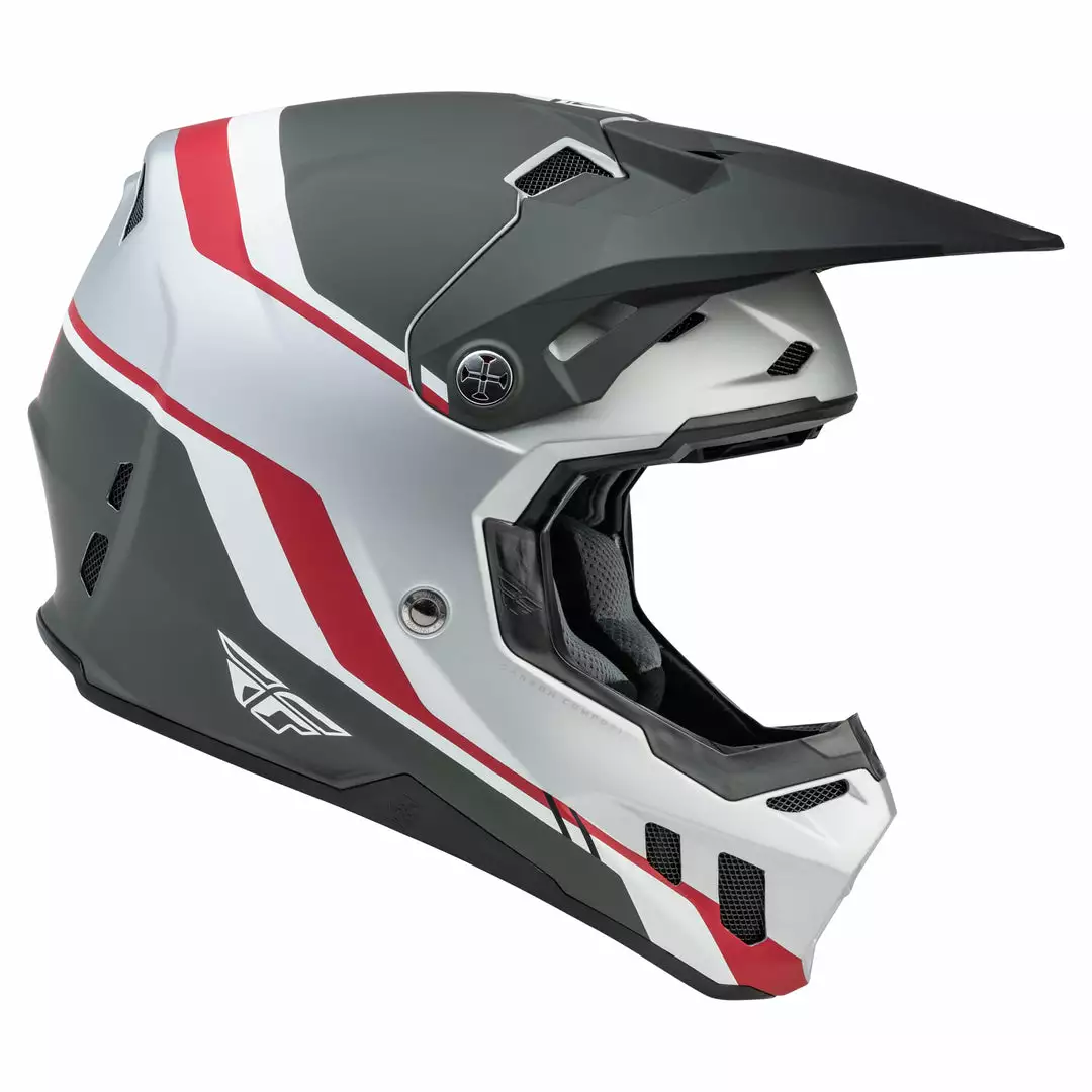Helmets Fly Racing 2022 Formula CC Driver BMX Race Helmet-Matte Silver/Red/White 2 Helmets Fly Racing 2022 Formula CC Driver BMX Race Helmet-Matte Silver/Red/White