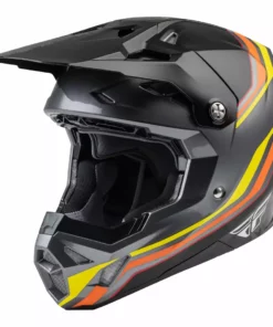Fly Racing 2022 Formula CP S.E. Speeder BMX Race Helmet-Black/Yellow/Red Helmets