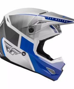 Helmets Fly Racing 2022 Kinetic Drift BMX Race Helmet-Blue/Charcoal/White