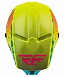 Fly Racing 2022 Kinetic Drift BMX Race Helmet-Blue/Hi-Vis/Charcoal