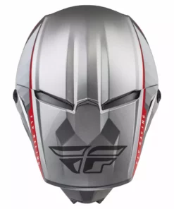 Fly Racing 2022 Kinetic Drift BMX Race Helmet-Charcoal/Light Grey/Red Helmets