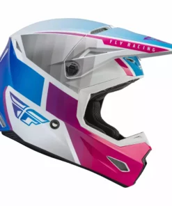 Helmets Fly Racing 2022 Kinetic Drift BMX Race Helmet-Pink/White/Blue