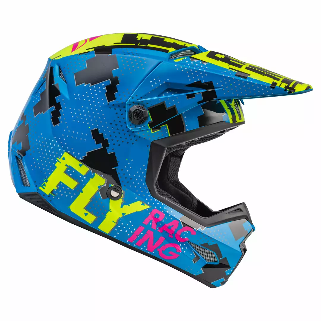 Helmets Fly Racing 2022 Kinetic Scan BMX Race Helmet-Blue/Hi-Vis/Pink 2 Helmets Fly Racing 2022 Kinetic Scan BMX Race Helmet-Blue/Hi-Vis/Pink