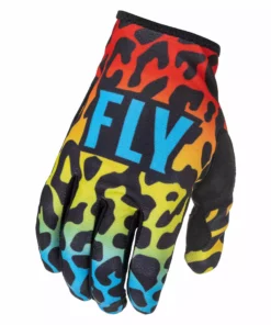 Fly Racing 2022 Lite S.E. Exotic BMX Race Gloves-Red/Yellow/Blue RACE WEAR