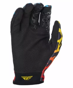 Fly Racing 2022 Lite S.E. Exotic BMX Race Gloves-Red/Yellow/Blue RACE WEAR