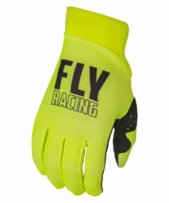 Fly Racing 2022 Pro Lite BMX Race Gloves-Hi-Vis/Black