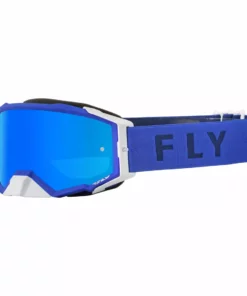 Fly Racing 2022 Zone Pro Goggles-Blue W/Sky Blue Mirror/Smoke Lens