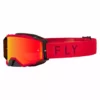 PROTECTIVE GEAR Fly Racing 2022 Zone Pro Goggles-Red W/Red Mirror/Amber Lens