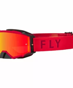 PROTECTIVE GEAR Fly Racing 2022 Zone Pro Goggles-Red W/Red Mirror/Amber Lens
