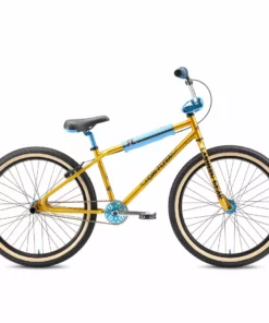 FREESTYLE BIKES SE OM Flyer 26" BMX Freestyle Bike-Solid Gold