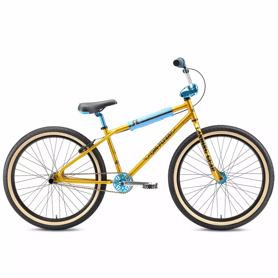 FREESTYLE BIKES SE OM Flyer 26" BMX Freestyle Bike-Solid Gold 1 FREESTYLE BIKES SE OM Flyer 26" BMX Freestyle Bike-Solid Gold