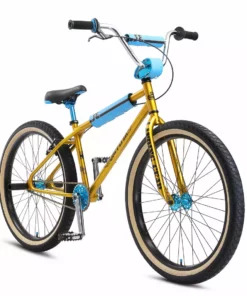 FREESTYLE BIKES SE OM Flyer 26" BMX Freestyle Bike-Solid Gold