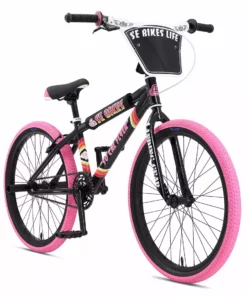 SE Racing So Cal Flyer 24" BMX Bike-Black/Pink FREESTYLE BIKES