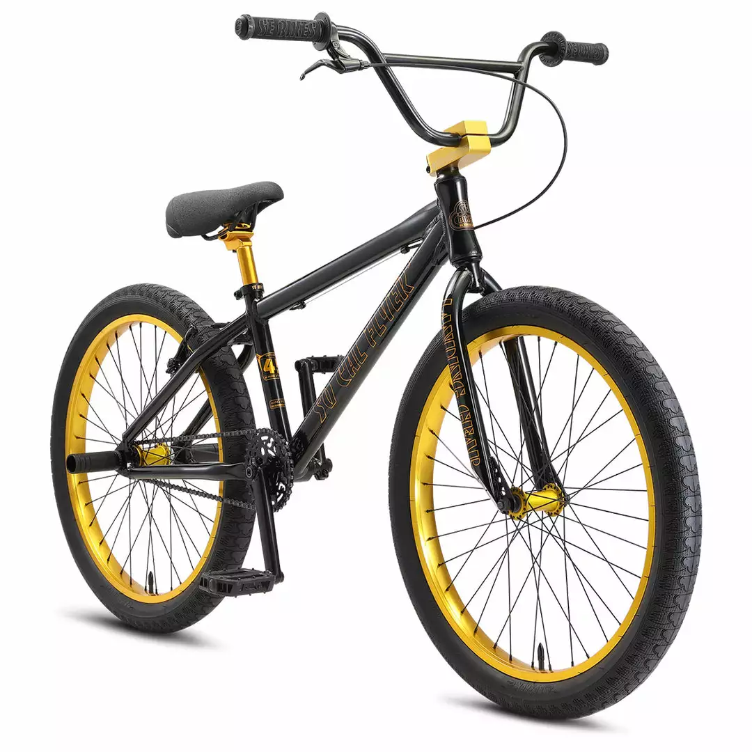 SE So Cal Flyer 24" BMX Freestyle Bike-Stealth Mode Black/Gold Ano 2 SE So Cal Flyer 24" BMX Freestyle Bike-Stealth Mode Black/Gold Ano