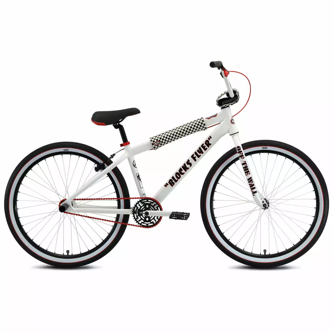 FREESTYLE BIKES SE Vans Blocks Flyer 26" BMX Freestyle Bike-White 1 FREESTYLE BIKES SE Vans Blocks Flyer 26" BMX Freestyle Bike-White