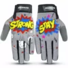 Stay Strong POW BMX Race Gloves-Grey