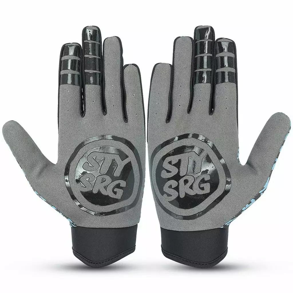 Stay Strong Sketch BMX Race Gloves-Black/Teal 2 Stay Strong Sketch BMX Race Gloves-Black/Teal