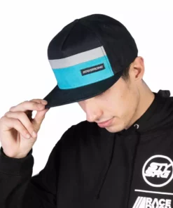 Stay Strong Block Snapback Hat-Black/Teal APPAREL