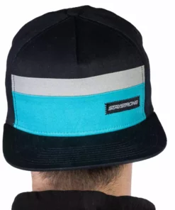Stay Strong Block Snapback Hat-Black/Teal APPAREL