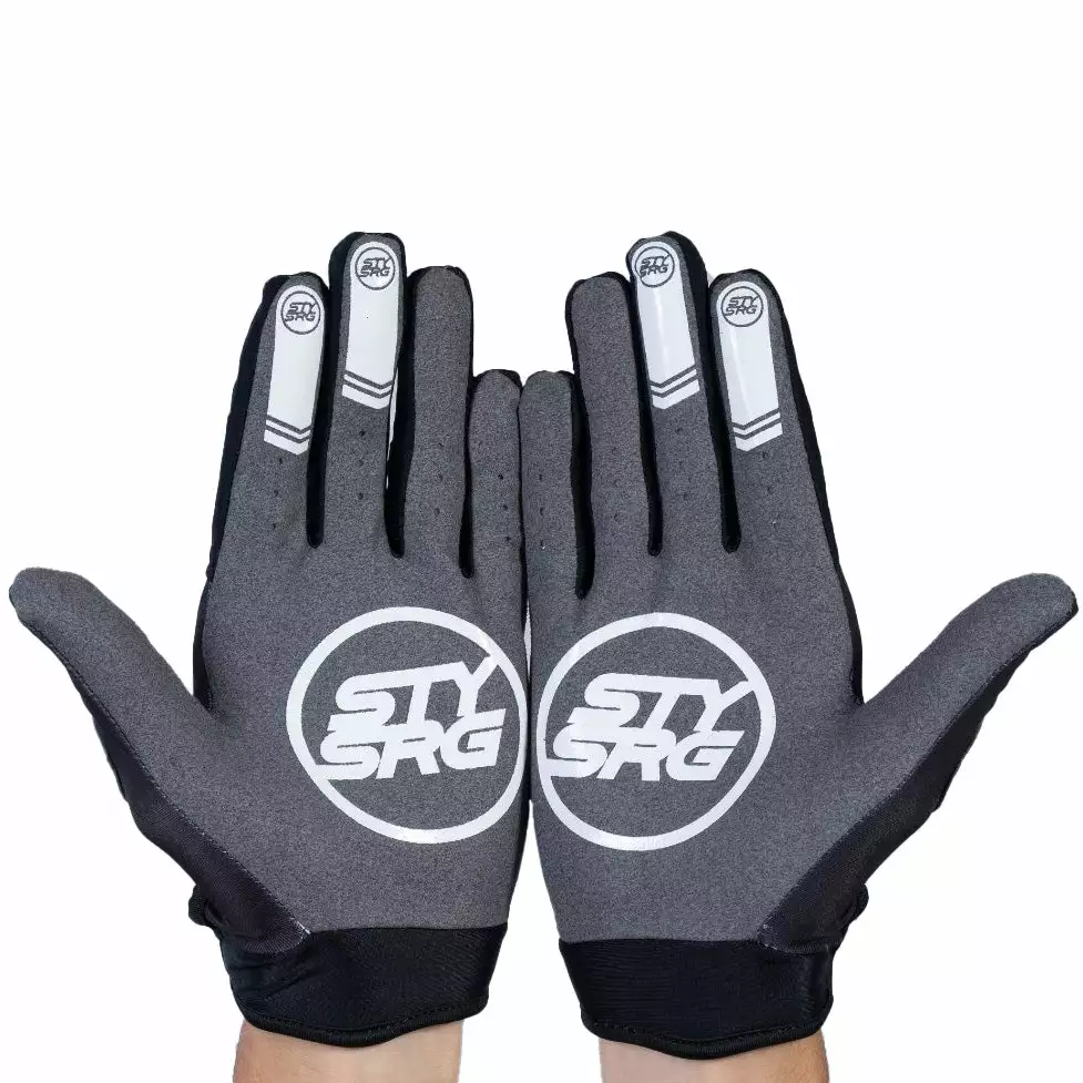 RACE WEAR Stay Strong Checker BMX Race Gloves-Black 2 RACE WEAR Stay Strong Checker BMX Race Gloves-Black