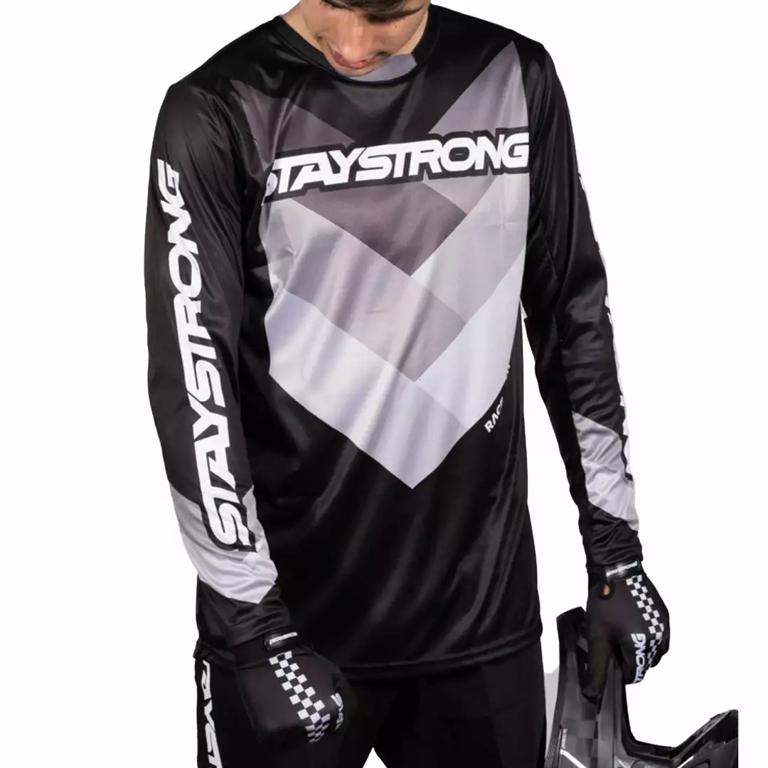 Stay Strong Chevron Jersey-Black 1 Stay Strong Chevron Jersey-Black